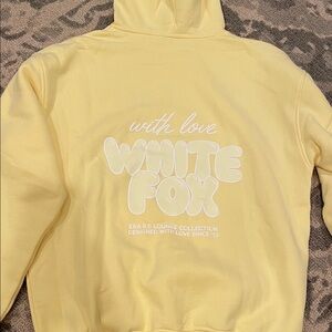 Yellow White Fox Hoodie NWT